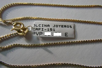 cadena oro joyeria madrid