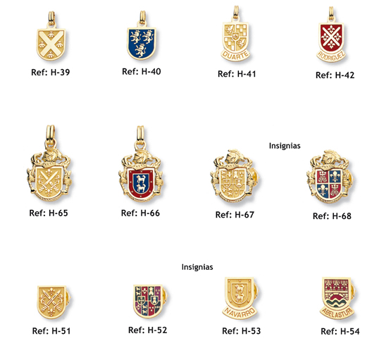 colgantes heraldicos personalizados
